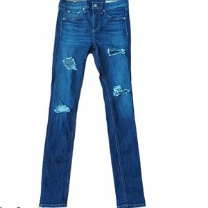 Rag and Bone High-Rise 10 inch skinny distressed jeans Size 26